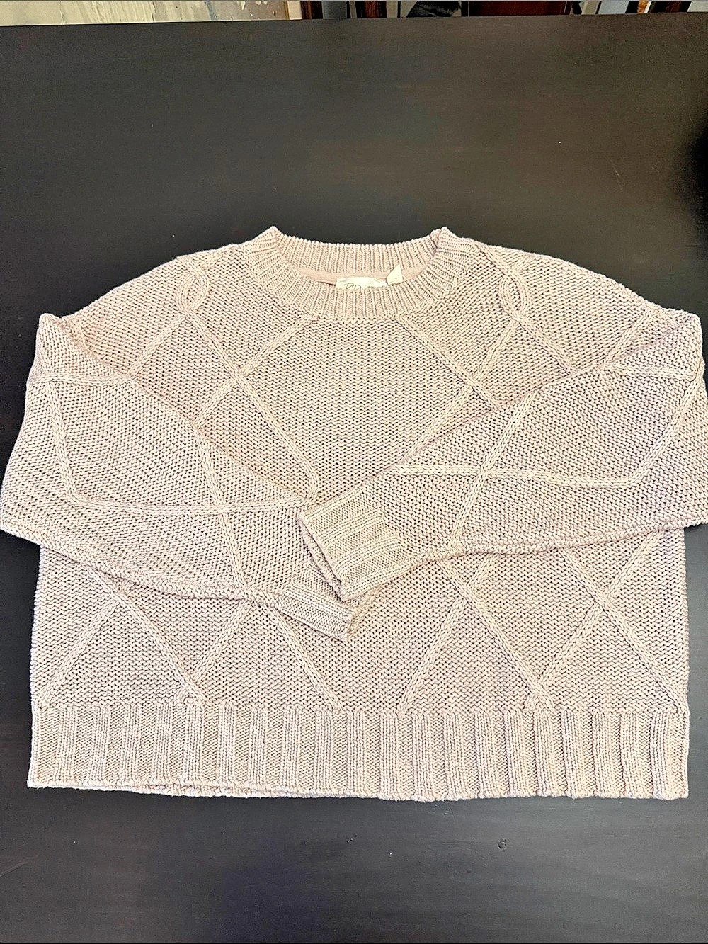RD style Geometric Knit Crewneck in Pink Like New